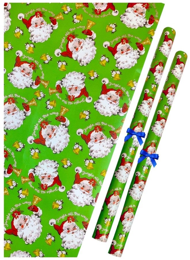 TERA13 Christma Wrapping Paper Sheet, Wrapping Paper Decorative Festive Merry Christmas Gifts For Your Loved Ones, Ideal for Birthday, Wedding, Anniversary, Party, New Yera (Lightgreen 5 Sheet) - Image 1